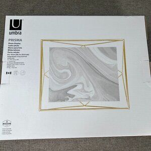 UMBRA Prisma Brass Photo Display 8" x 10" Picture Frame Holder New OPEN BOX